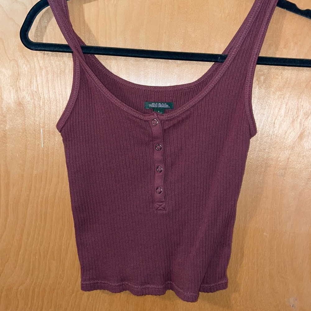 Plum Tank Top Crop Top